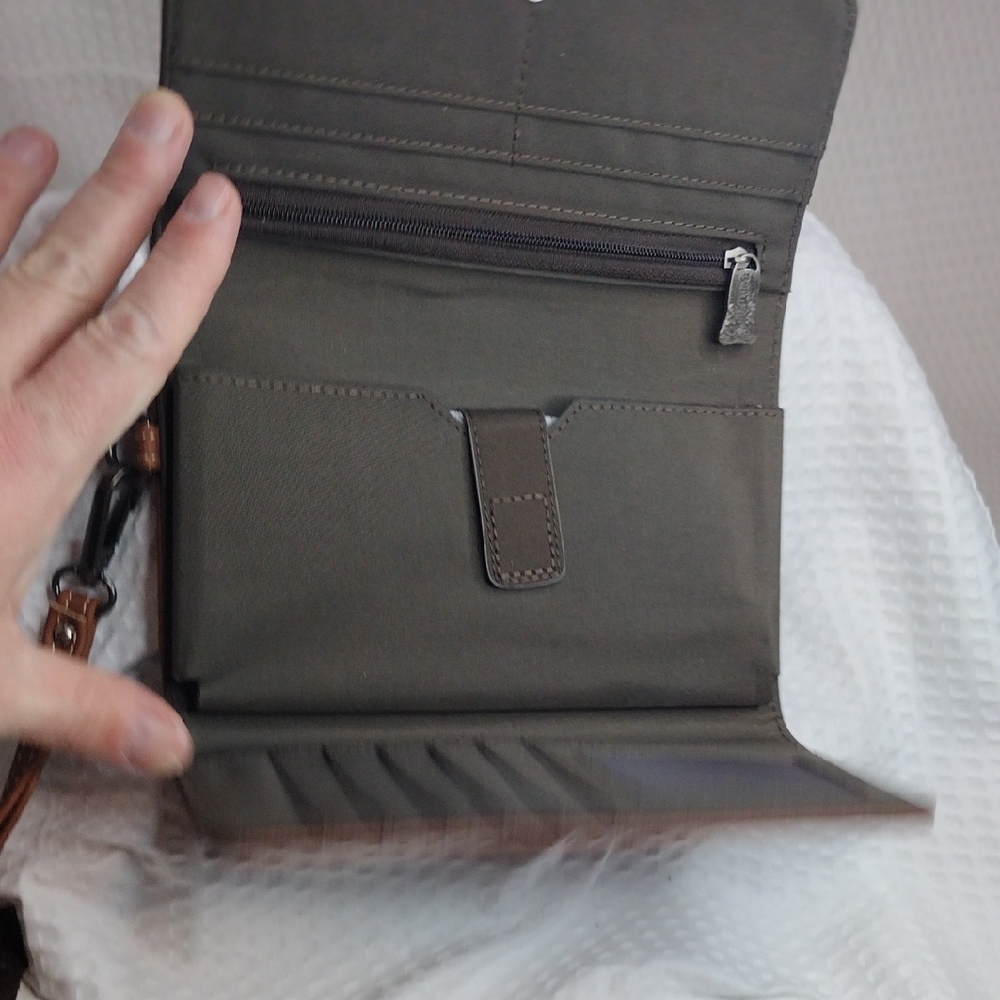 Trinity Ranch Leather Wallet With Calf Hair And Dustbag - Picture 7 of 9